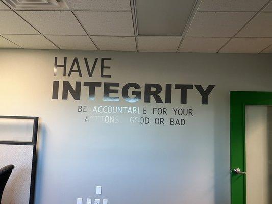 Green Machine Pest Control - Have Integrity: Be accountable for your actions good or bad