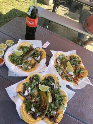 Tacos. They are street style and small which is great.