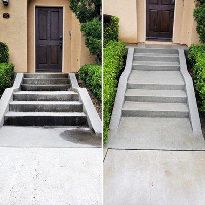 Front entry power washing: before and after