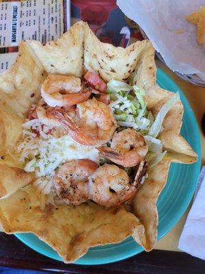 Shrimp taco salad