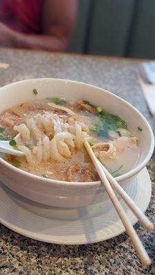 Khao Piak. Noodle has the texture of rice cake.