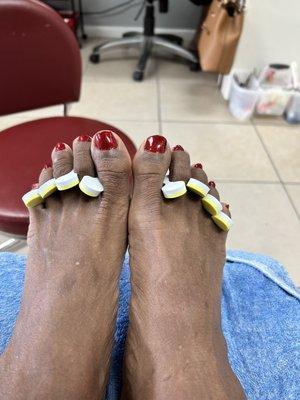 Final look of my pedicure