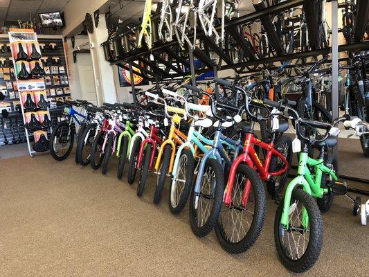 A ton of kids bicycles in stock