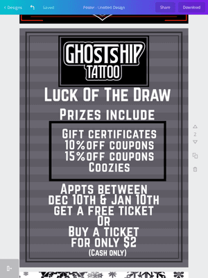 Luck of the Draw! Only $2 to play!