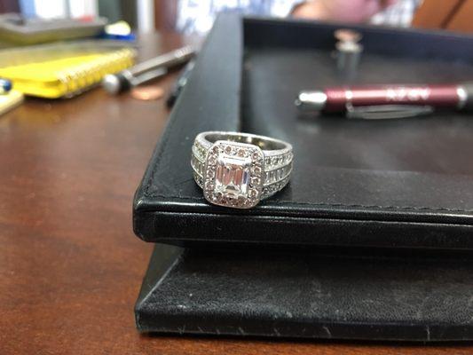 Cleaned, polished and rhodium plated my ring. Exceptional price, quality work! I will never go anywhere else!!!