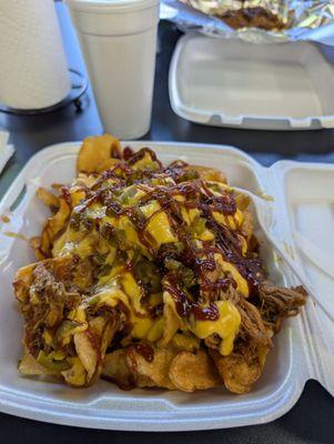 Pulled pork nachos