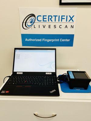 We do livescan fingerprinting service by Certifix