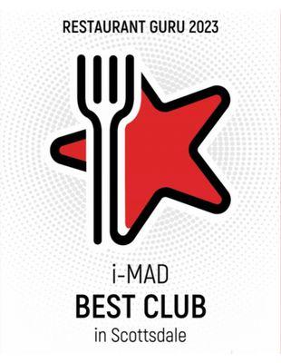 Restaurant Guru 2023 - i-MAD Best Club in Scottsdale