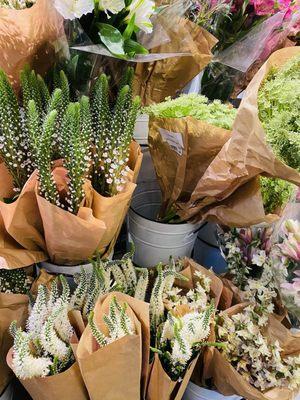 Gorgeous flower choices in the make-your-own bouquet section.