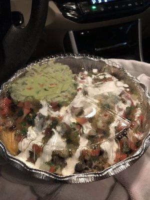 Carne asada fries to go