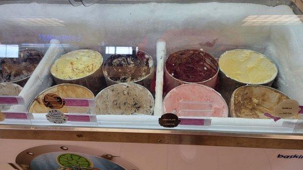 Some of the ice cream selection