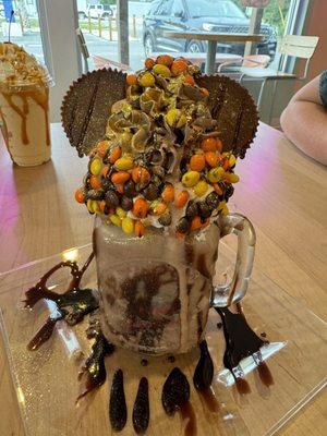 Reeces tower mason jar milkshake