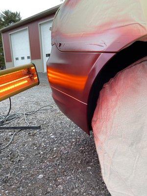 Bumper repair and paint