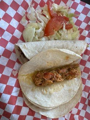 Tacos chicharrón (3 each)