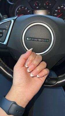 Oval French nails