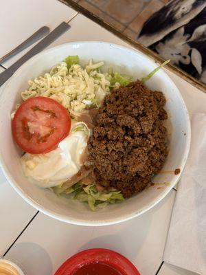 Taco salad bowl