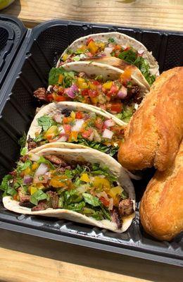 Jerk pork tacos