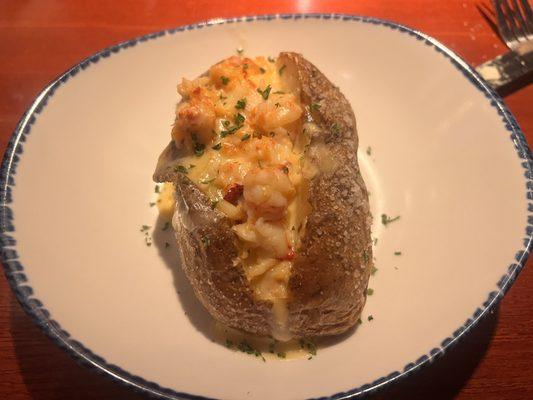 Lobster stuffed baked potato $8 very tiny