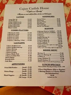 Menu updated 5/27/16