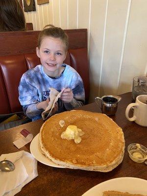 Look at the size of that pancake!!!