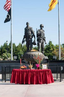 Pledge to the flag first Sunday of the month at 12pm  Vietnam War Memorial park Westminster California US  Chaplain John Q Fung Founder 2002