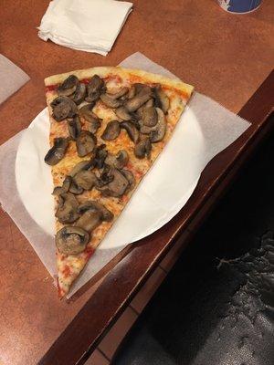 Slice with mushrooms