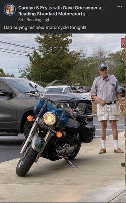 My Dad with his bike!