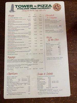 Front Menu