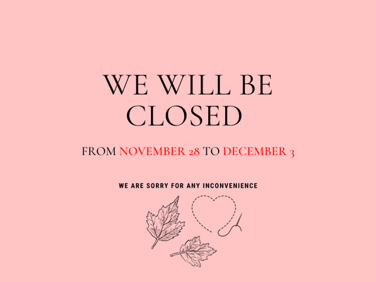 All orders from Monday 11/21 will be scheduled to return in two weeks. We will take a week of vacation from 11/28 to 12/03