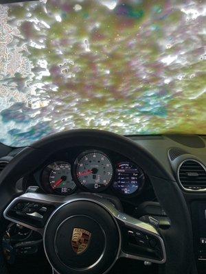 Giving the Porsche a bath!