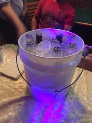 A BUCKET of beer