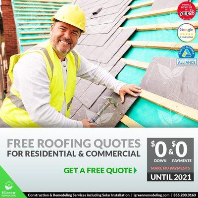 Dallas Roof Repair & Roof Installation in Dallas, TX - iGreen Remodeling: 855.203.3163 - https://igreenremodeling.com - FREE Estimates