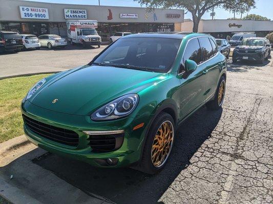 Just gonna put this here...owner's car with the green candy paint/gold rim combo