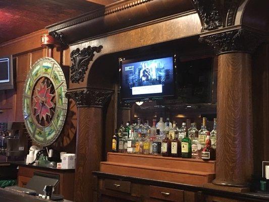 Nice wooden details at the bar