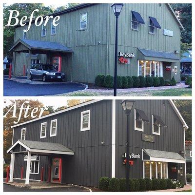 Some commercial exterior work before & After