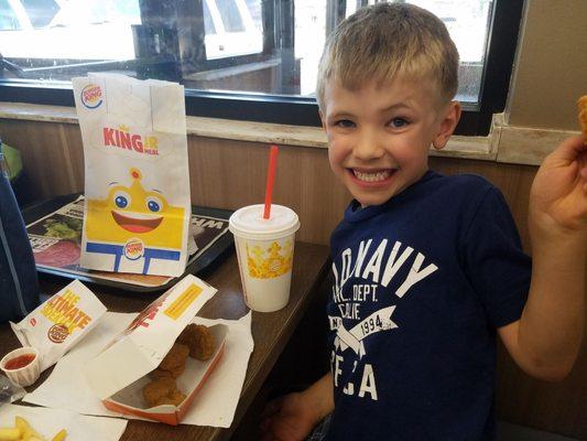 Start of our road trip to Colorado!  Nathan asked to get his BK fix, so we got him some nuggets!