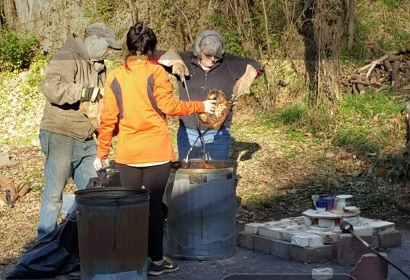 Join us for raku firings. Txt raku list to 816.651.4734 to be notified when a raku firing will take place.