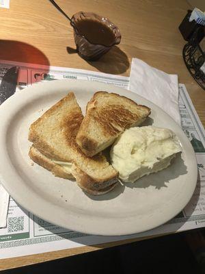 Kids grilled cheese and mashed potatoes