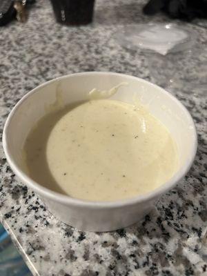 Unused, Half full sauce boat