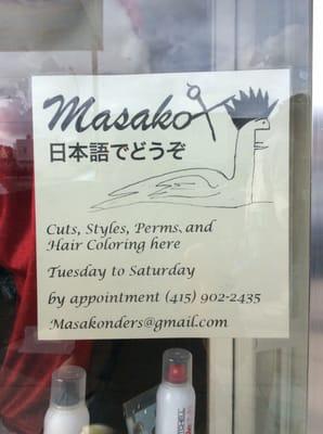 Masako, the Japanese Hairstylist at Vaso's, used to work at Hair Tatsumi.