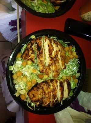 Charcoal grilled chicken Caesar salad