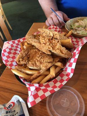 huge chicken strips!