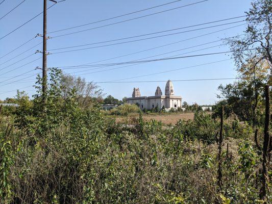 You can see the eastside's Hindu temple from the Grassy Creek Trail.