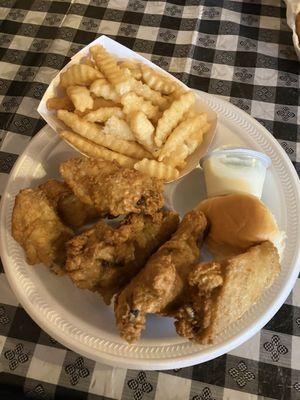 6 Piece Battered and Fried Wings