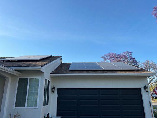 Front garage solar arrays.