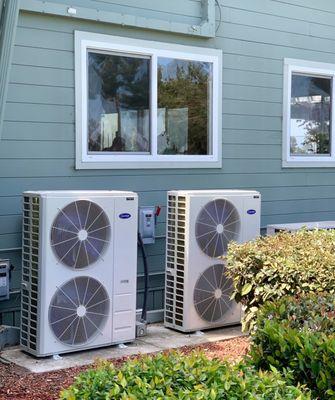 My house with two air conditioning units