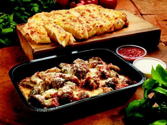 Meatball Bake and CheezyBread