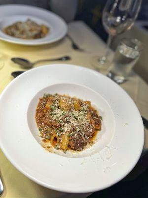 Chili Paccheri Genovese, Braised Beef, Parmigiano, Parsley Gremolata