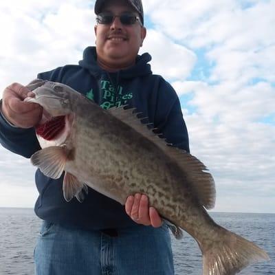 Grouper fishing Wrightsville Beach NC.