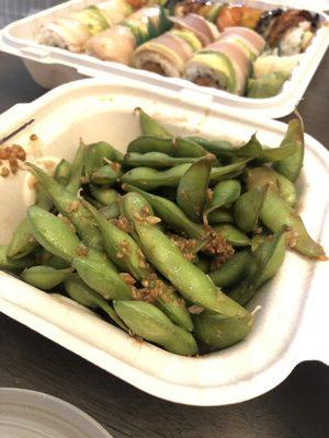 Garlic Edamame